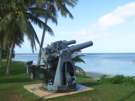 ガアン・ポイントにある旧日本軍の大砲